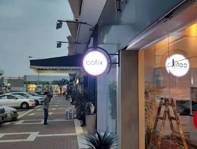 Logo round double sided outdoor led sign solution