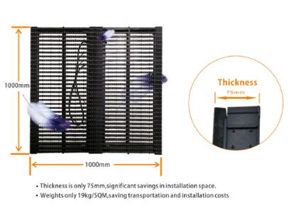  Transparent outdoor mesh led display solution